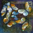 Rimerman-Butterfly-Quadriptych-Mixed Media-16 x 16 by Jan Rimerman
